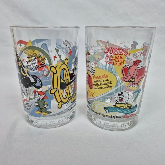McDonald's Disney 100th Anniversary Glasses (Set of 2) 5" EXCELLENT CONDITION!!! - Picture 4 of 8
